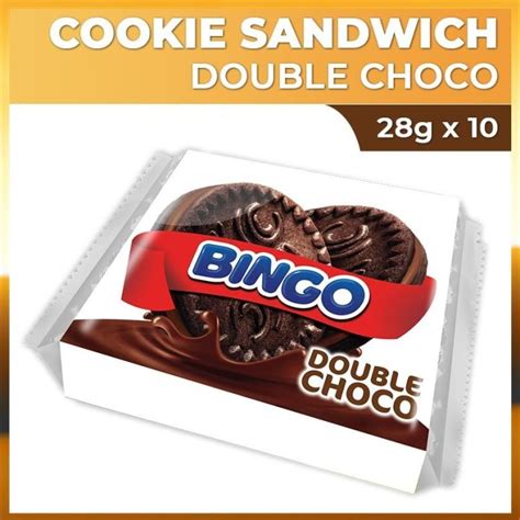 Bingo Double Choco Chocolate filled Choco Sandwich .